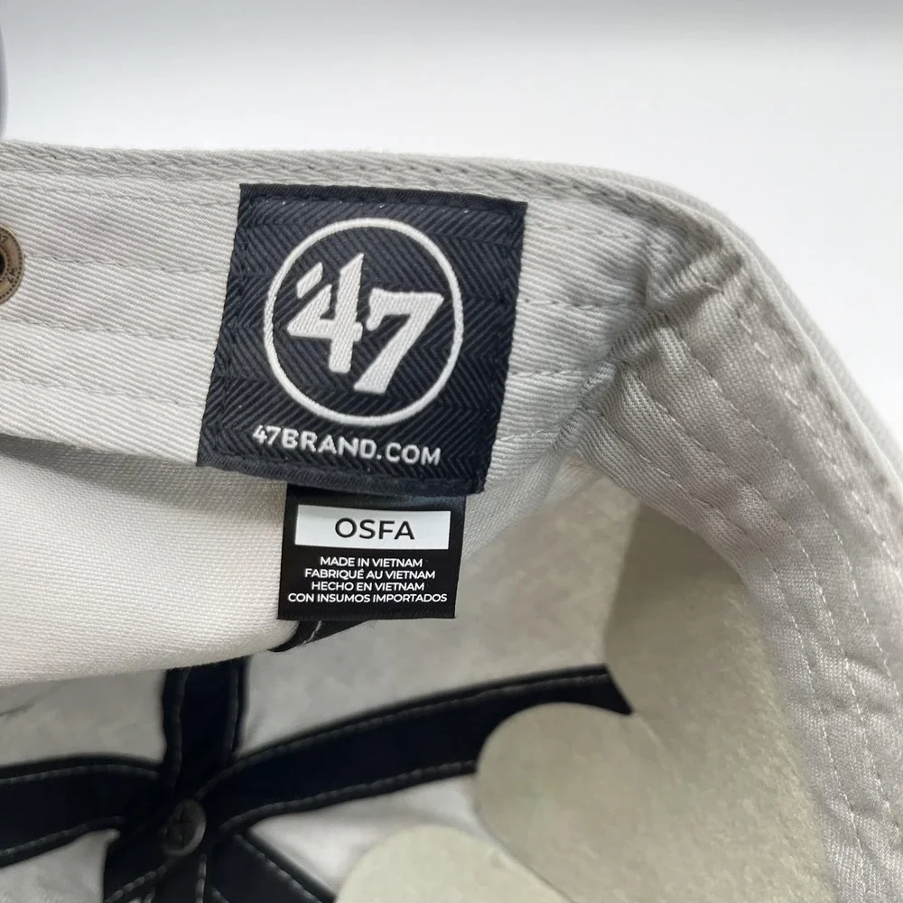 Indiana Pacers 47 Brand Clean Up Hat Strap Back One Size Gray NBA Basketball NEW